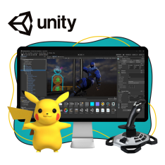 Мир игр на Unity 2D на популярном движке + AI-помощники - КИБЕРшкола программирования для детей, компьютерные курсы для школьников, начинающих и подростков - KIBERone г. Чебоксары