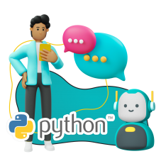 Умный чат-бот на Python - КИБЕРшкола программирования для детей, компьютерные курсы для школьников, начинающих и подростков - KIBERone г. Чебоксары